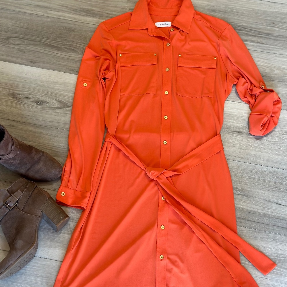 Calvin Klein Orange Dress